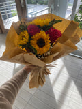 Ramo girasoles y rosas